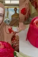 9 Potret Tasyi Athasyia bikin crepes cake jumbo bentuk bunga mawar, detail tetesan airnya bikin takjub