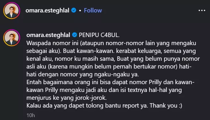 nama Omara Esteghlal dipakai penipu © berbagai sumber nama Omara Esteghlal dipakai penipu © berbagai sumber
