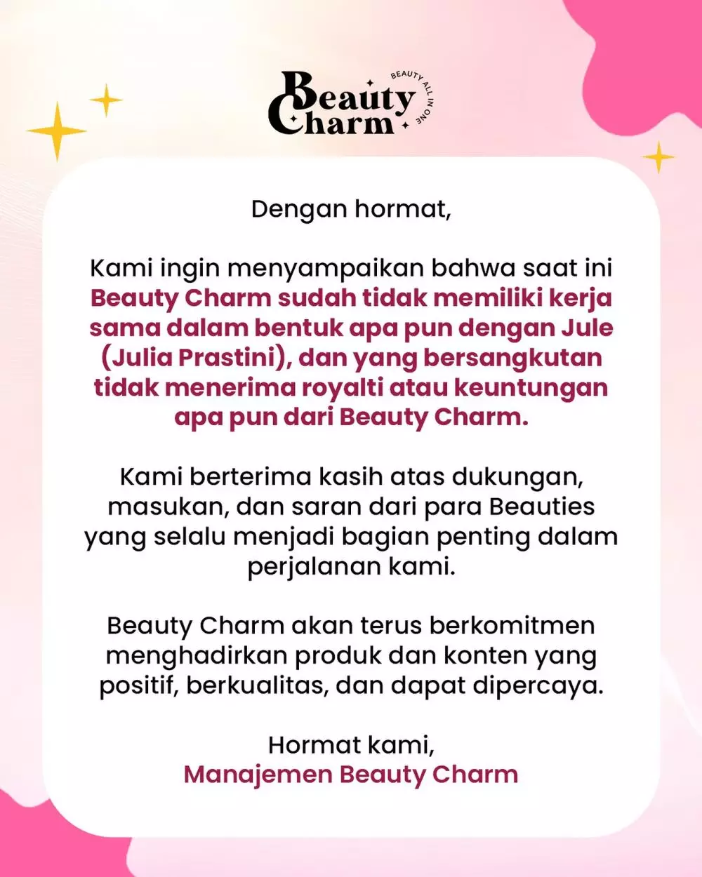 Jule kena cancel culture © berbagai sumber Jule kena cancel culture © berbagai sumber