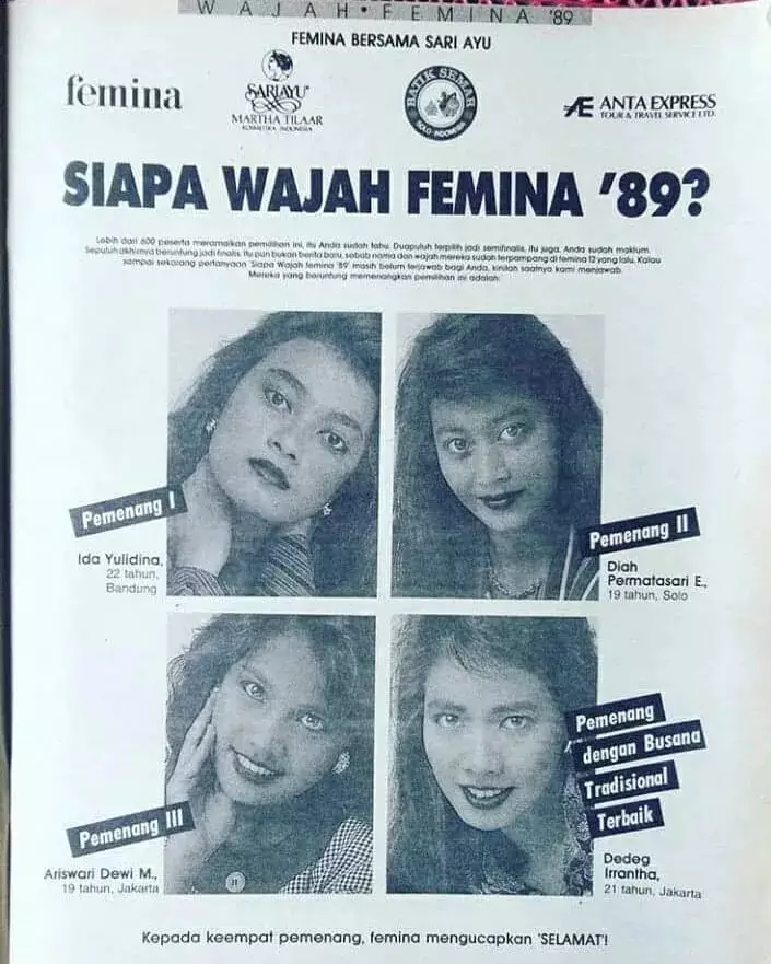 potret lawas Ida Yulidina jadi model © berbagai sumber potret lawas Ida Yulidina jadi model © berbagai sumber