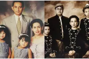 Jadi nostalgia manis, begini potret lawas foto keluarga 10 seleb