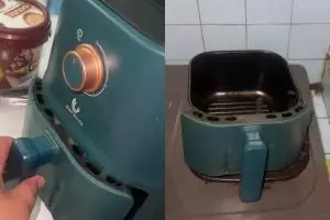 Bukan wajan atau panci, pria ini pakai air fryer untuk masak di atas kompor, ending bikin emosi jiwa