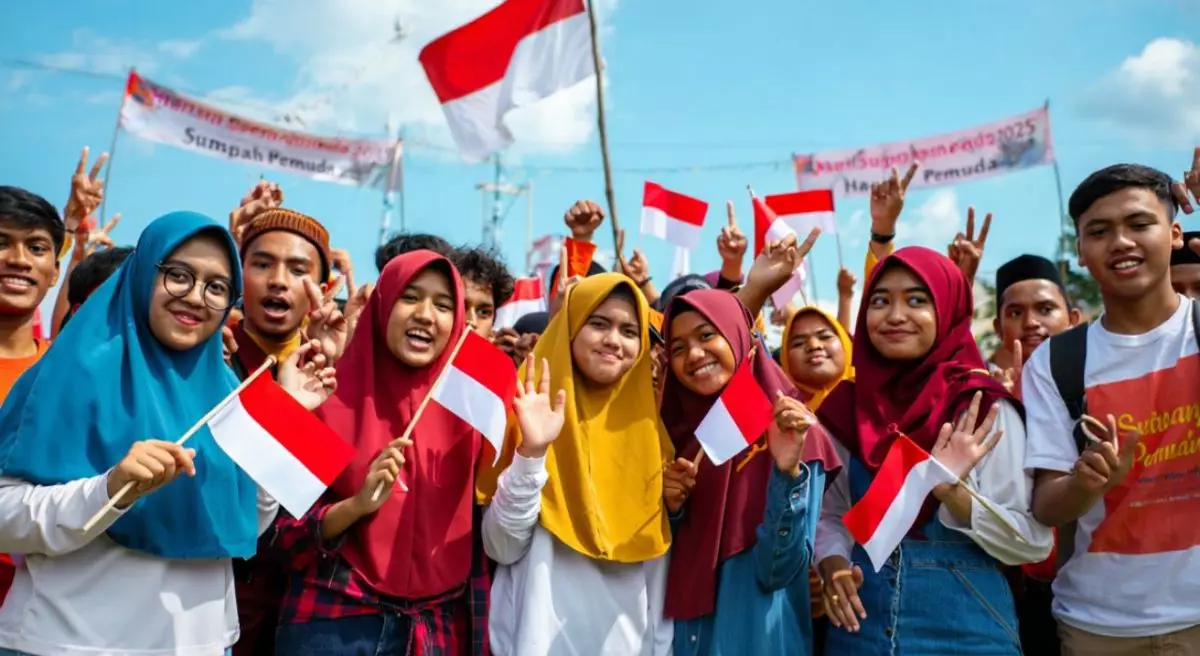 100 Ucapan Hari Sumpah Pemuda ke-97 2025, semangat pemuda pemudi bergerak, Indonesia bersatu