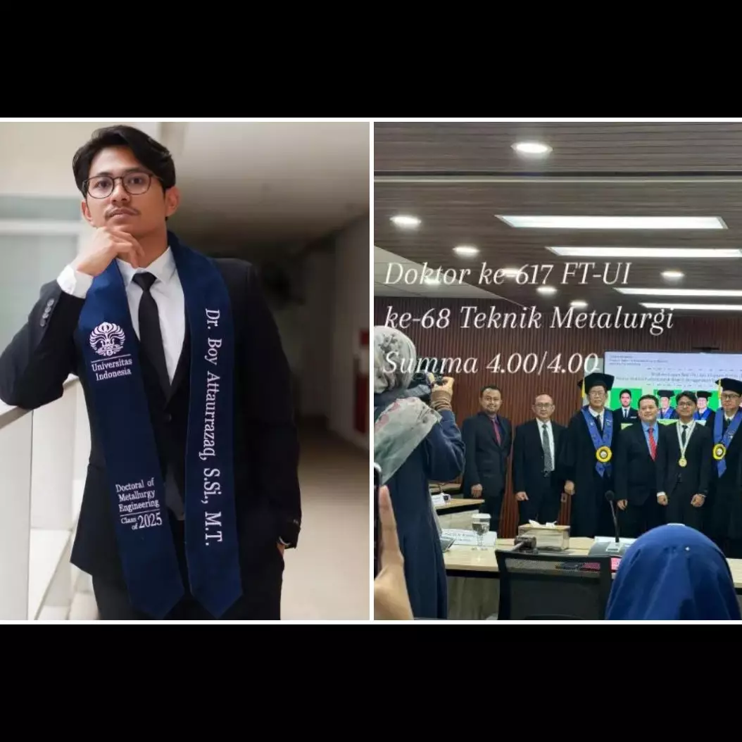 Viral pria usia 27 jadi doktor Teknik Metalurgi UI, SMA hingga S3 dapat beasiswa, ini kisah lengkapnya
