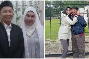Kenal dari sosmed, pria ini nikahi emak-emak janda 9 anak, beda usia 29 tahun, ini 9 potret mesranya