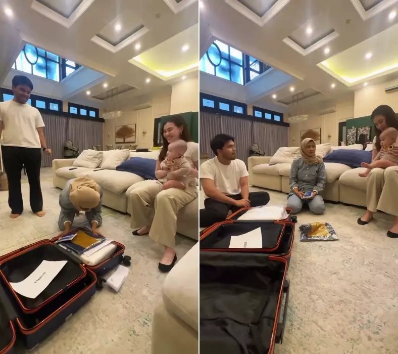 Thariq dan Aaliyah beri kejutan untuk babysitter © 2025 Instagram Thariq dan Aaliyah beri kejutan untuk babysitter © 2025 Instagram