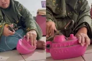 Wanita ini lupa bongkar celengan sejak SD, pas dibuka isinya bikin tercengang, warganet auto salfok