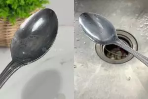 Punya sendok kusam dan penuh kerak membandel? Coba gosok pakai 1 bahan dapur ini biar jadi baru lagi