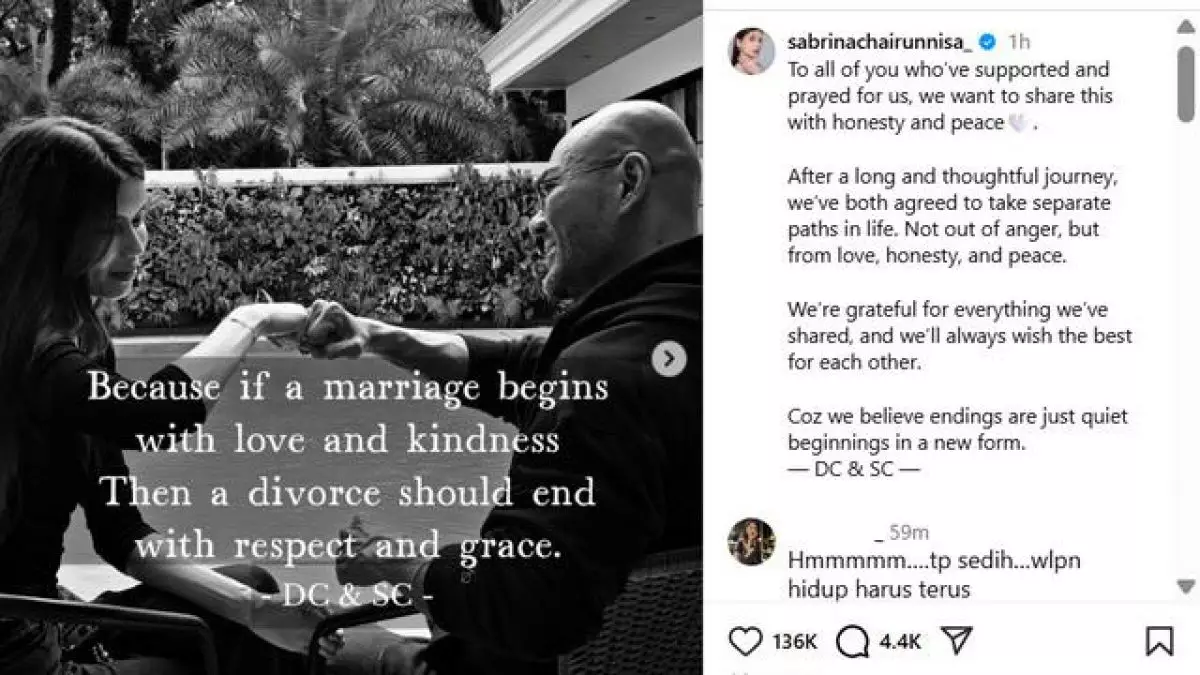 Pengakuan jujur Deddy Corbuzier dan Sabrina Chairunnisa soal perceraian, “kami berpisah dengan cinta”