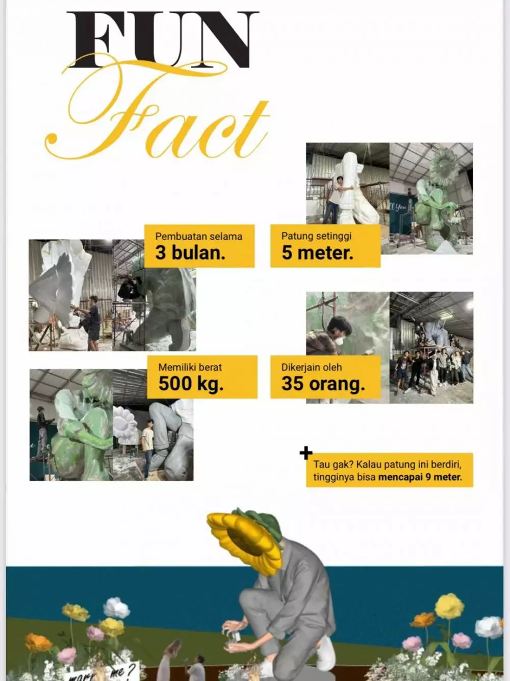 Pria buat patung raksasan untuk lamar kekasih © 2025 brilio.net