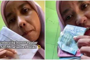Viral guru SD spill honor mengajar selama 1 bulan, gaji Rp550 ribu masih bisa ditabung