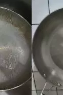 Ternyata wajan steinless steel bisa baret, wanita ini bagikan trik perawatannya biar kinclong terus