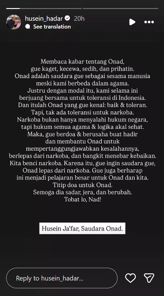 Respons sahabat Onadio Leonard ditangkap karena narkoba © 2025 brilio.net