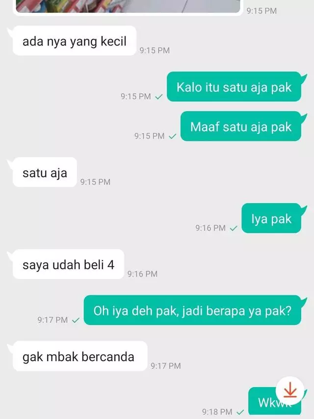 chat kurir ajak pelanggan bercanda © berbagai sumber
