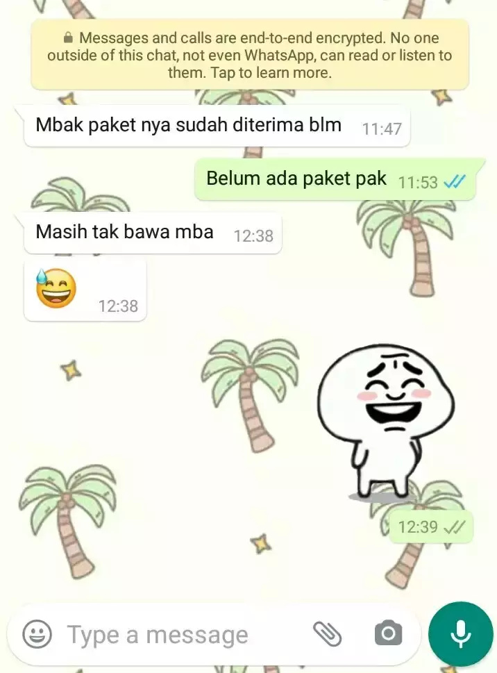 chat kurir ajak pelanggan bercanda © berbagai sumber