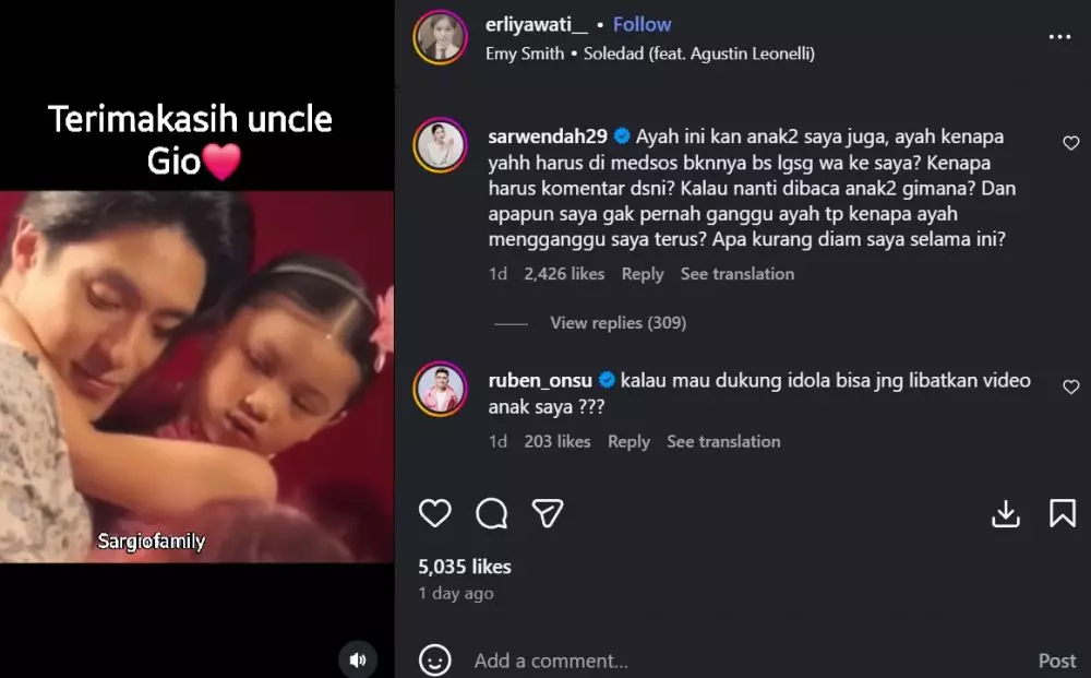 Ruben Onsu tegur fans posting video © Instagram Ruben Onsu tegur fans posting video © Instagram