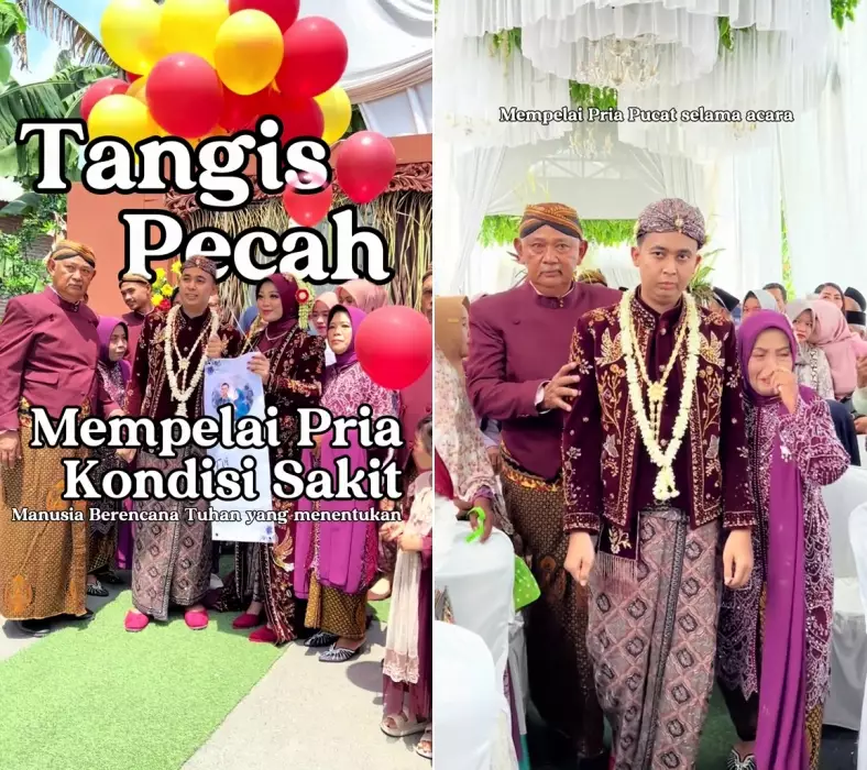 Pengantin pria di Kediri meninggal usai akad © 2025 TikTok Pengantin pria di Kediri meninggal usai akad © 2025 TikTok