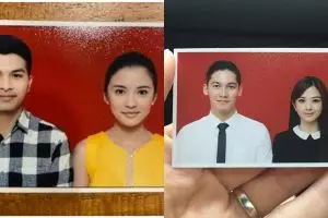 Manisnya bikin baper, begini foto lawas pasfoto buku nikah 4 pasang seleb dengan latar merah