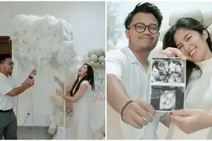 9 Potret Ochi Rosdiana gelar gender reveal sederhana, siap sambut anak pertama laki-laki