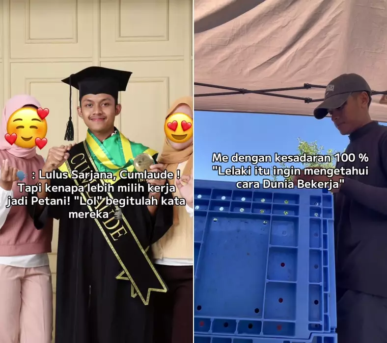 Sarjana cumlaude pilih jadi petani di Jepang © 2025 TikTok Sarjana cumlaude pilih jadi petani di Jepang © 2025 TikTok