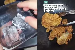 Tak banyak yang tahu! Ternyata es batu bisa bikin gorengan lebih krispi tanpa digoreng, begini caranya