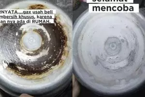 Panci rice cooker gosong usai dipakai 15 tahun, wanita ini bagikan trik mengubahnya jadi kinclong