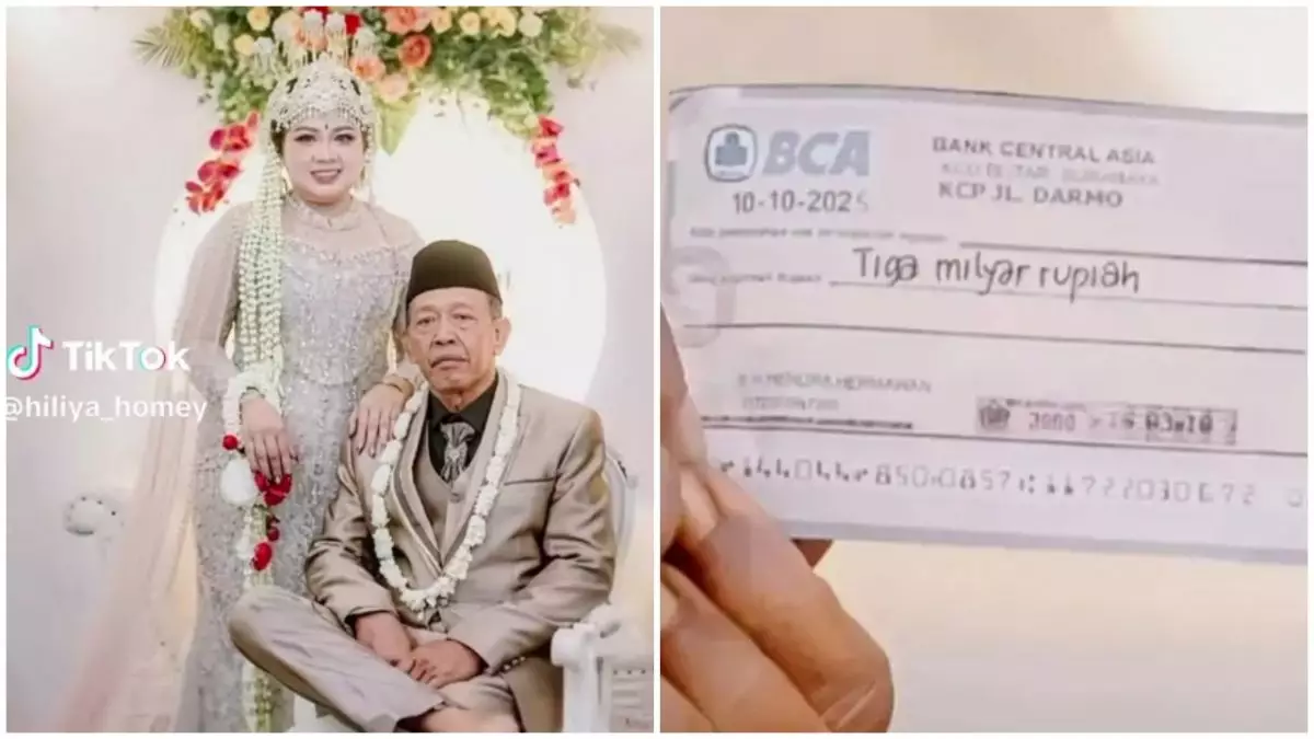 Ingat kakek Tarman yang nikahi gadis 24 tahun beri mahar cek Rp3 M? Kini ngaku cek hilang usai resepsi