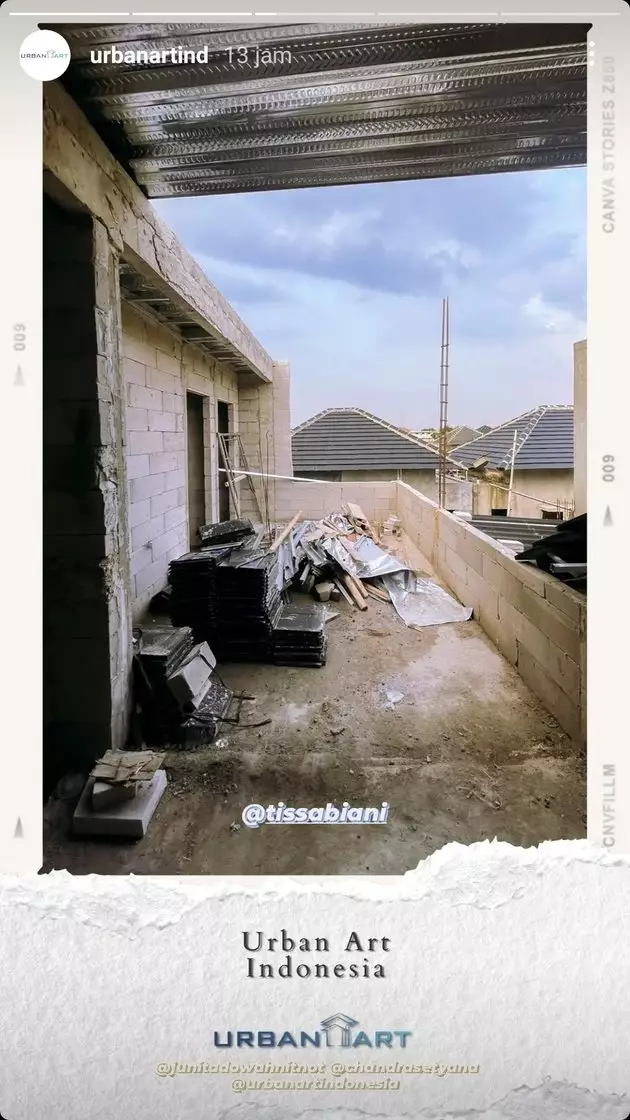 potret proses pembangunan rumah baru Tissa Biani © 2023 brilio.net