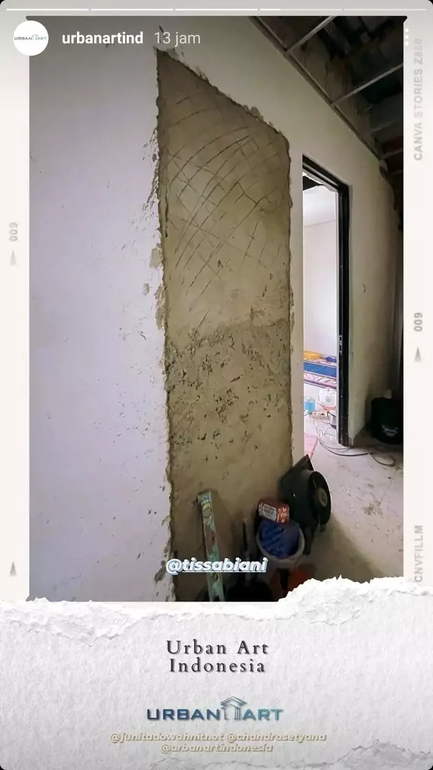 potret proses pembangunan rumah baru Tissa Biani © 2023 brilio.net