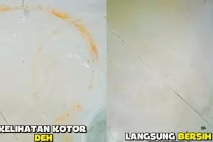 Lantai berkarat karena bekas tabung gas? Bersihkan pakai 2 bahan ini biar langsung hilang tak berbekas