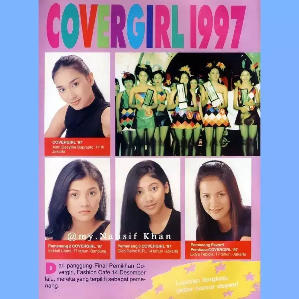 Foto lawas Olla Ramlan finalis cover girl © 2025 brilio.net