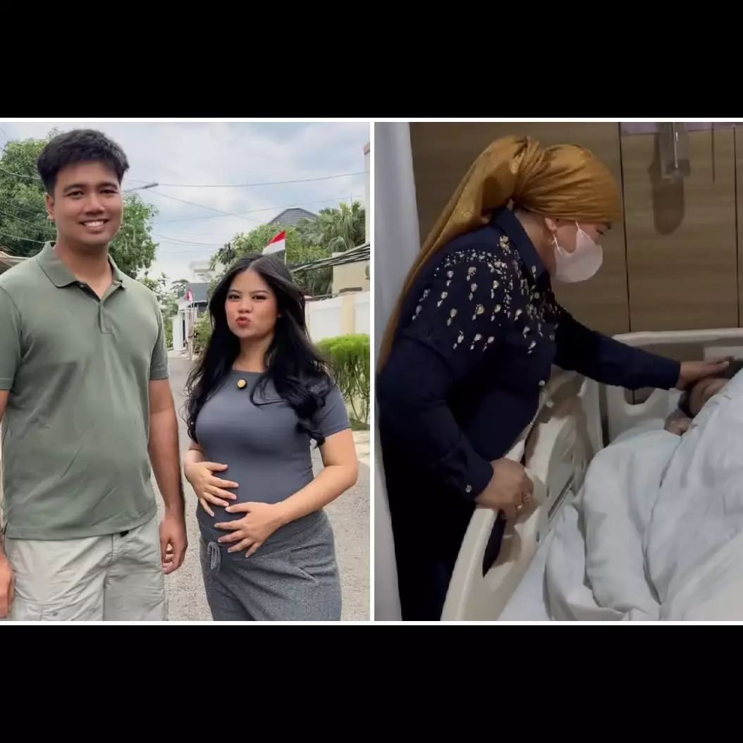 9 Potret mama Fuji temani menantunya dirawat di rumah sakit, sikapnya dipuji layak jadi mertua idaman