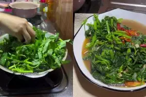 Trik bikin tumis kangkung agar matang sempurna, namun teksturnya tak lembek dan warnanya tetap hijau