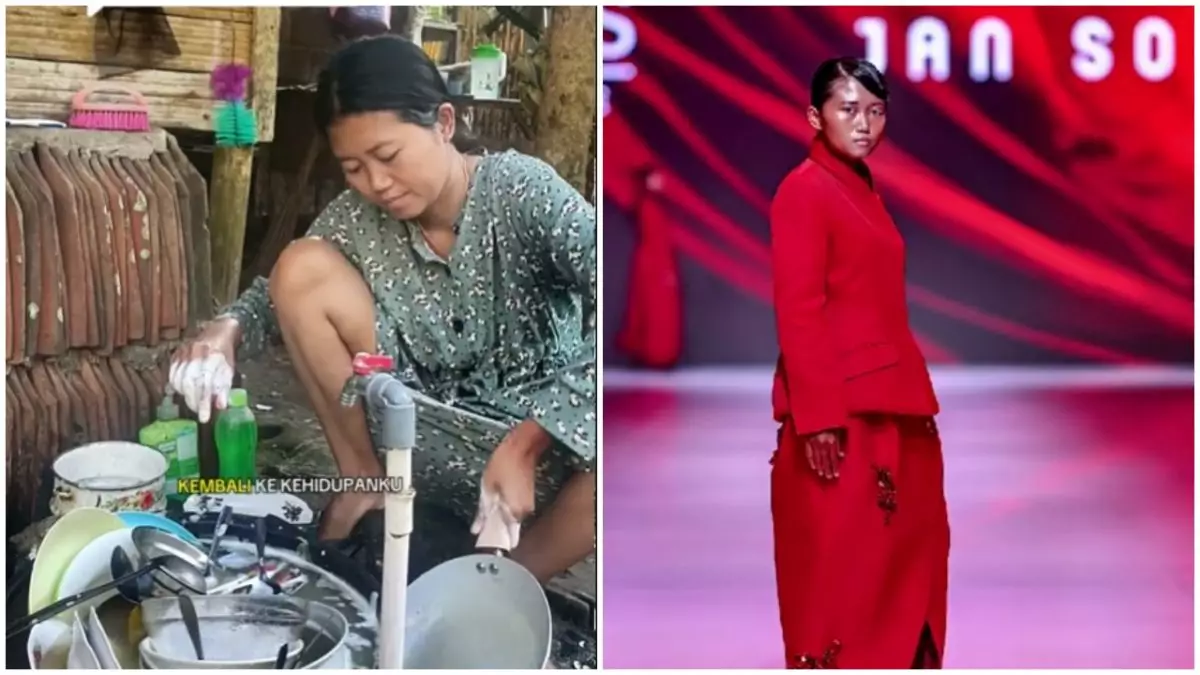 Viral emak-emak bisa tampil di Jakarta Fashion Week, 9 potretnya saat catwalk bak model profesional