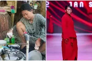 Viral emak-emak bisa tampil di Jakarta Fashion Week, 9 potretnya saat catwalk bak model profesional