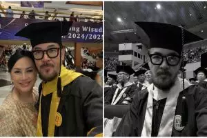 Umur bukan jadi halangan, ini 9 potret Ferry Salim wisuda S-2 hukum di usia 58 tahun
