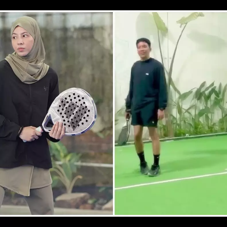 Natasha Rizky latihan main padel, pelatihnya ternyata Desta, ini 7 potret akurnya dengan eks suami