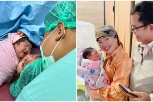 9 Momen Indah istri Frans Faisal melahirakan anak pertama, kehadiran keluarga suami bikin haru