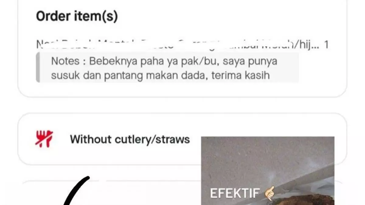 11 Catatan kocak pelanggan di aplikasi ojek online ini bikin penjual dan driver bingung tapi lucu