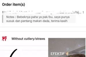 11 Catatan kocak pelanggan di aplikasi ojek online ini bikin penjual dan driver bingung tapi lucu