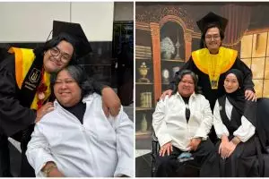 Sukses besarkan anak angkat, ini 9 momen bahagian Suti Karno hadiri wisuda sarjana putranya