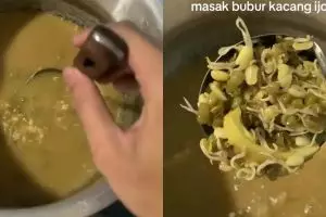 Momen apes pria masak bubuk kacang hijau, endingnya malah jadi kecambah, simak cara tepat mengolahnya