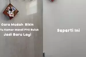 Sekali gosok langsung kinclong, ini trik mengubah pintu kamar mandi dekil berkerak jadi bersih lagi