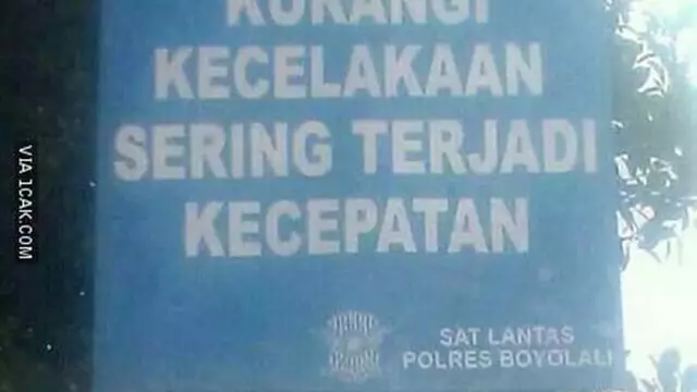 tulisan nyeleneh hati hati di jalan © berbagai sumber tulisan nyeleneh hati hati di jalan © berbagai sumber