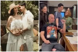 9 Momen Alyssa Daguise umumkan kehamilan pertama ke keluarga Al, ekspresi Mulan Jameela bikin salfok