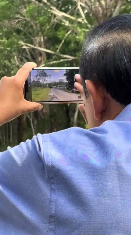 SBY spontan lukis pemandangan desa Wonogiri © TikTok