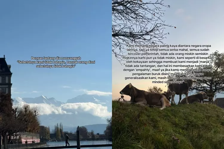 WNI ini bongkar curhatan warga Swiss © TikTok