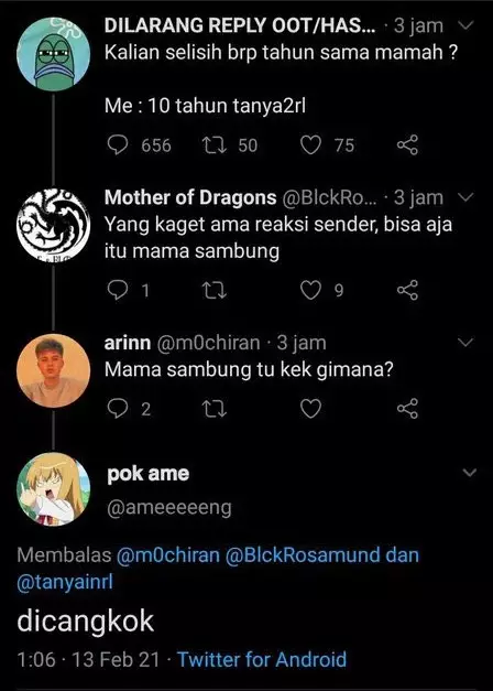 jawaban kocak di cuitan © Twitter