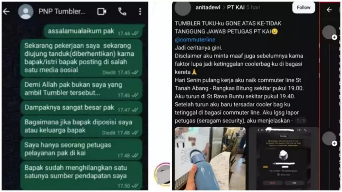Imbas kasus viral tumbler hilang di KRL, Anita Dewi dipecat dari perusahaannya bekerja