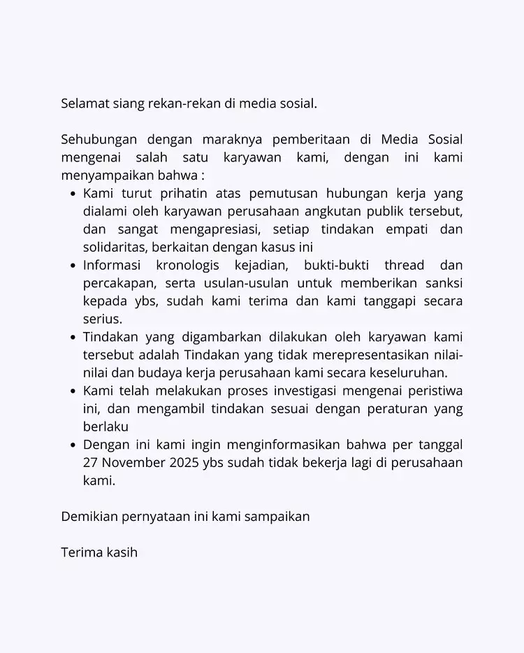 Anita Dewi dipecat dari perusahaan pialang © 2025 brilio.net